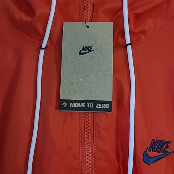 Nike Sportswear Men's Size Medium Red Navy Windrunner Hooded Jacket DA0001-410 - Picture 6 of 6